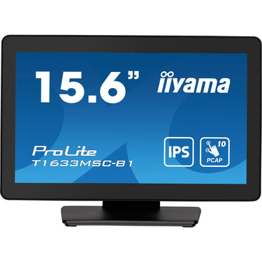 Iiyama prolite t1633msc-b1 15.6 touchscreen monitor (zwart, hdmi, displayport, 2x usb-a)