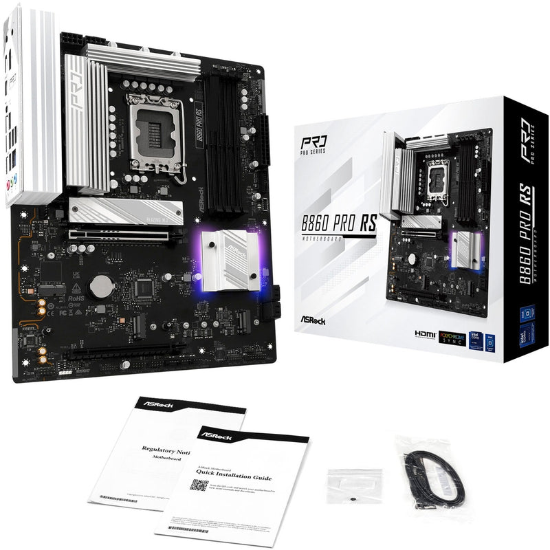 Load image into Gallery viewer, Asrock b860 pro rs socket 1851 moederbord (raid, 2.5 gb-lan, sound, atx)

