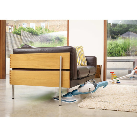 Black+decker fsmh1321 1600w steam-mop met 6 accessoires stoomreiniger (wit blauwgrijs)