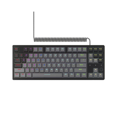 Lorgar azar 514tkl rgb mechanisch gaming toetsenbord (zwart, us lay-out (qwerty), logar dream, 80% (tkl), rgb)