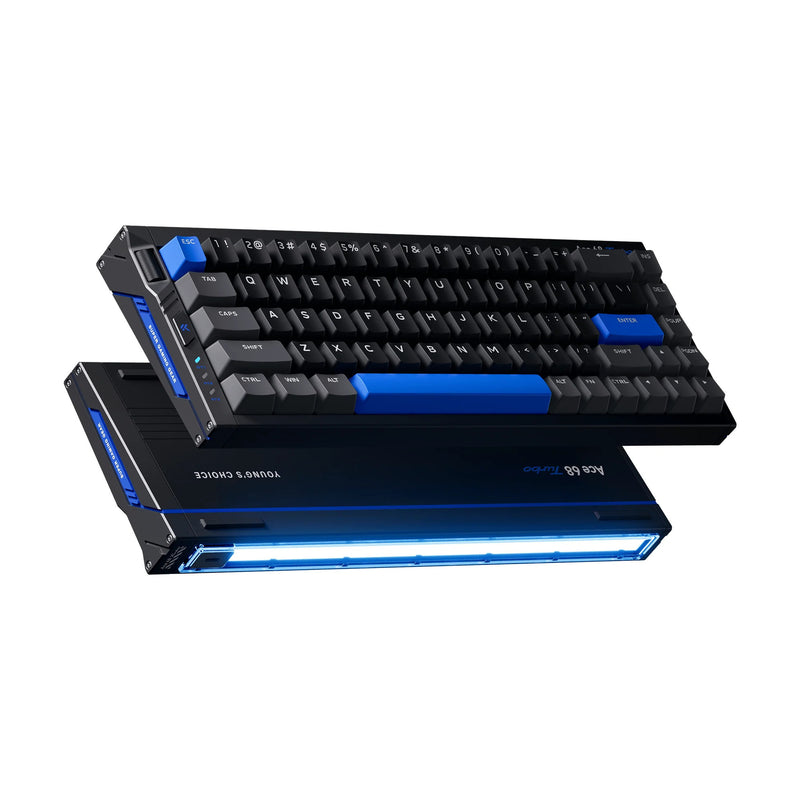Afbeelding laden in galerijviewer, Mchose ace 68 turbo full-aluminum esports hall effect keyboard (zwart, us lay-out (qwerty), mount tai gt he, 65%, 16k, rgb, hot swap, usb-c, hall effect sensor)
