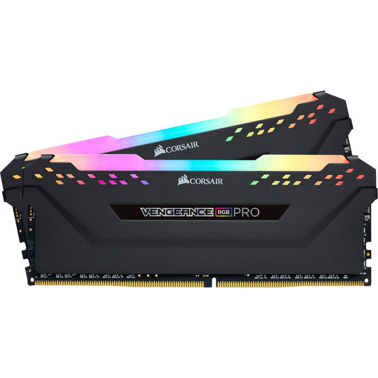 Corsair vengeance rgb pro 32 gb ddr4-3200 (2x 16 gb) werkgeheugen (zwart, cmw32gx4m2e3200c16, xmp 2.0)