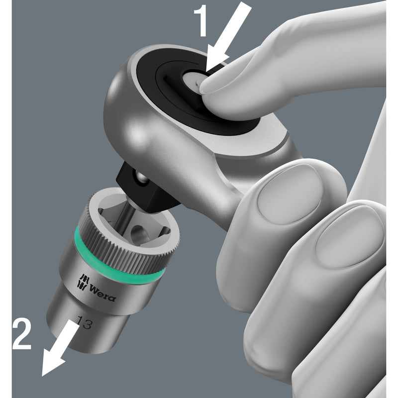 Load image into Gallery viewer, Wera 8100 sa 7 zyklop metal-ratelset doorsteekvierkant 1 4 gereedschapsset (28-delig)
