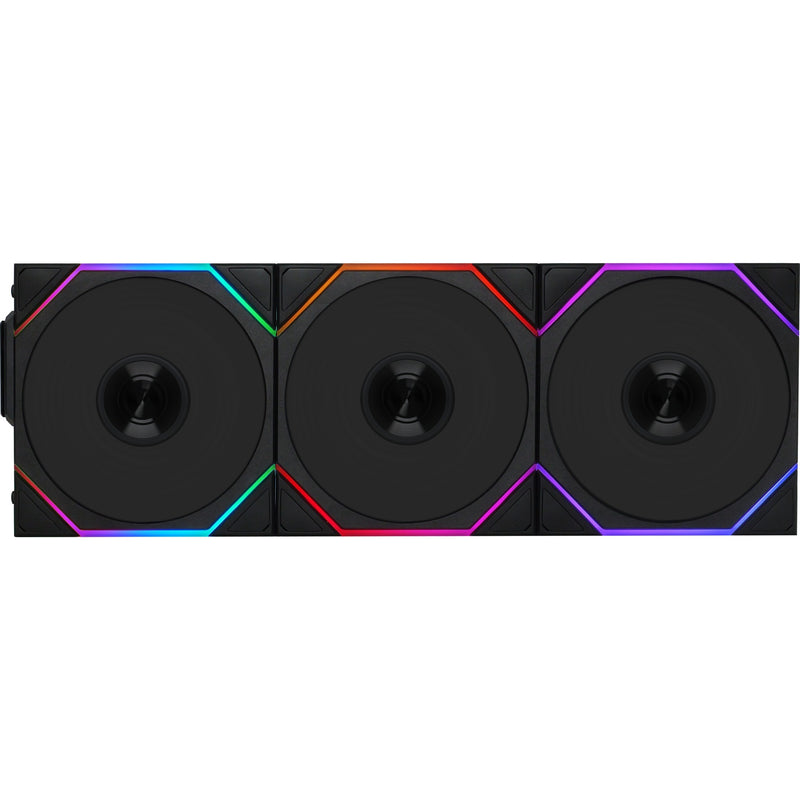 Load image into Gallery viewer, Lian li uni fan tl 120 wireless reverse blade rgb case fans (zwart, 3 stuks, 120 x 124 x 28 mm, pwm, incl. controller)

