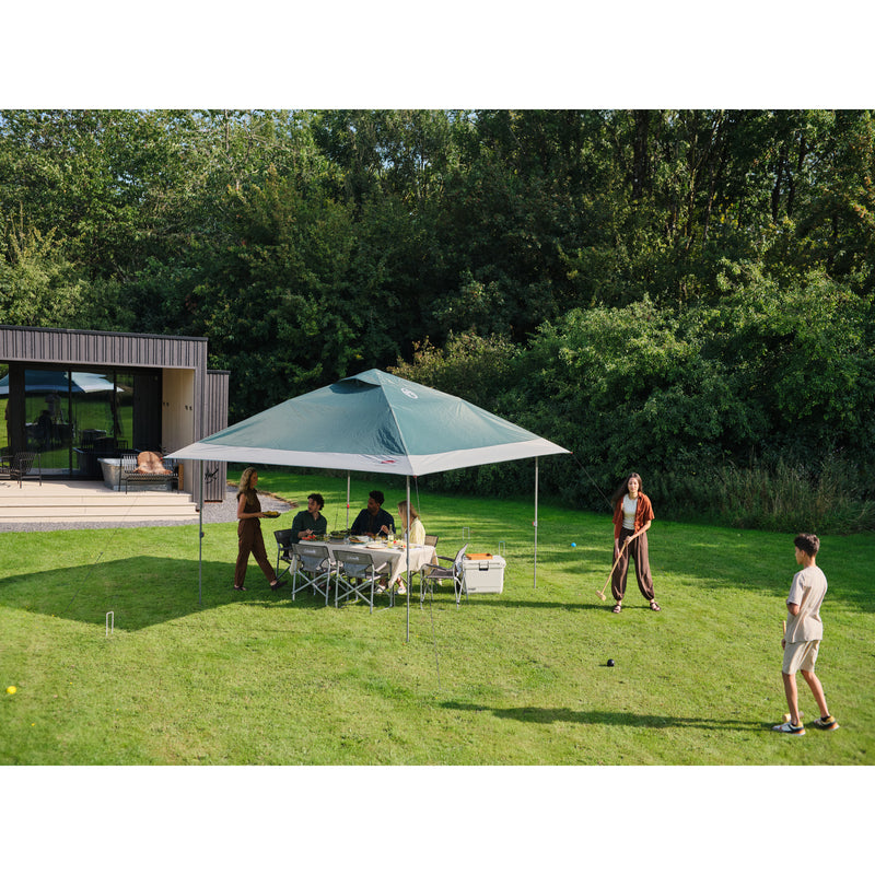 Load image into Gallery viewer, Coleman fastpitch onepush shelter l paviljoen (turquoise grijs, 4 x 4 m)
