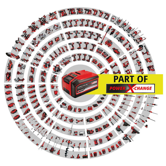 Einhell freelexo 500 robotmaaier (rood zwart, 2.5 ah power x-change plus accu + laadstation inbegrepen)