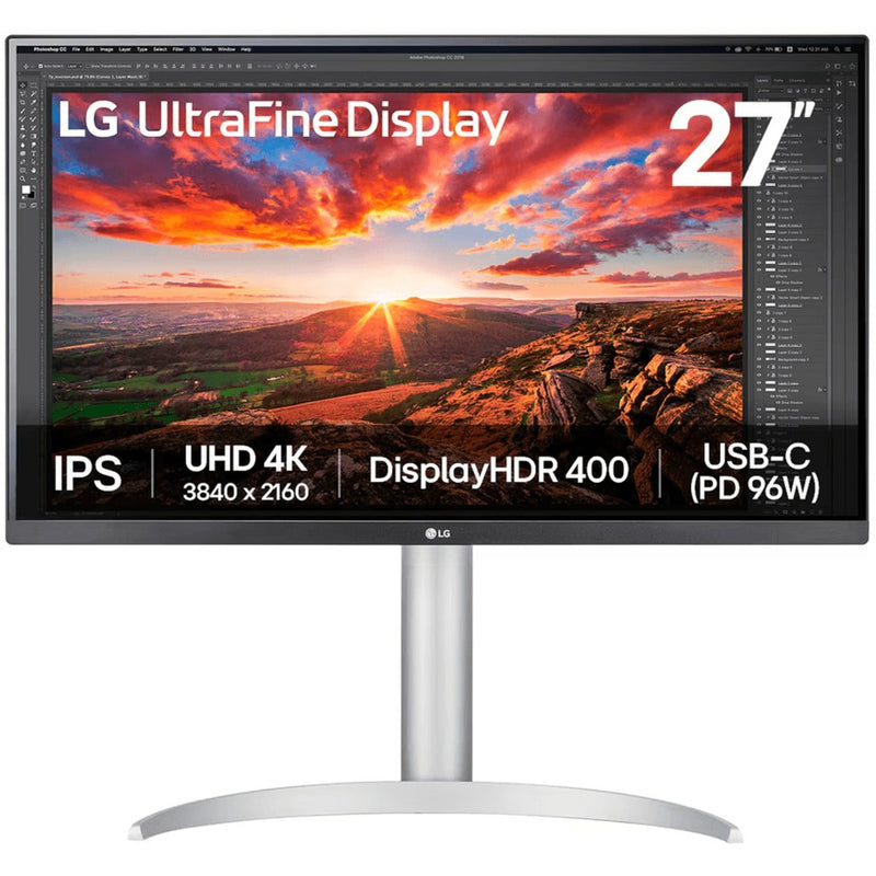 Load image into Gallery viewer, Lg ultrafine 27up850k-w 27 4k uhd monitor (zilver zwart, 2x hdmi, displayport, 2x usb-a, usb-c)
