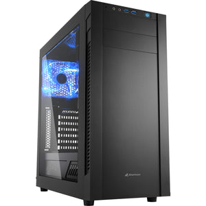 Sharkoon s25-w midi tower behuizing (zwart | 2x usb-a | window)