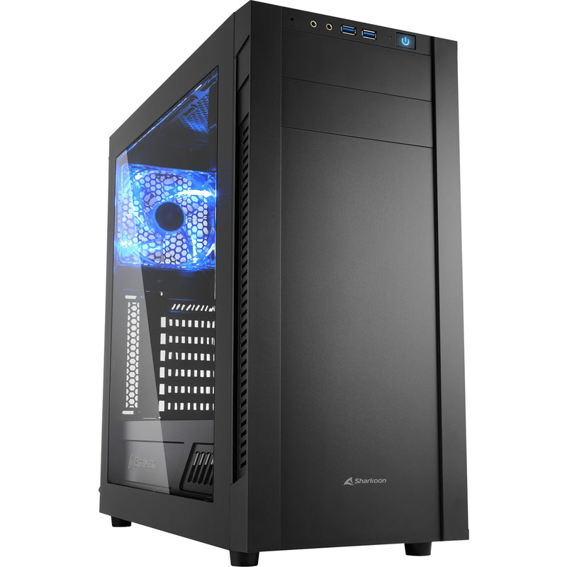 Load image into Gallery viewer, Sharkoon s25-w midi tower behuizing (zwart | 2x usb-a | window)
