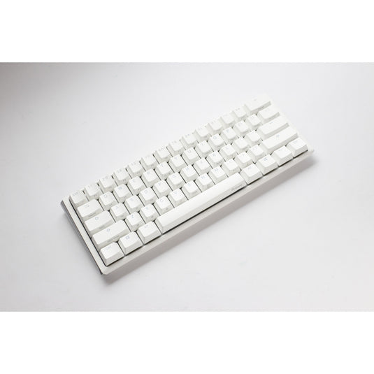 Ducky one 3 classic pure white mini, toetsenbord (wit, us lay-out, cherry mx red, rgb led, double-shot pbt, hot-swappable, quack mechanics, 60%)