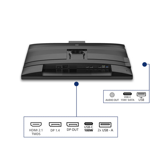 Philips 27b2u4601h 00 27 ledmonitor (zilver zwart, hdmi, displayport, usb-c, webcam, 120 hz)