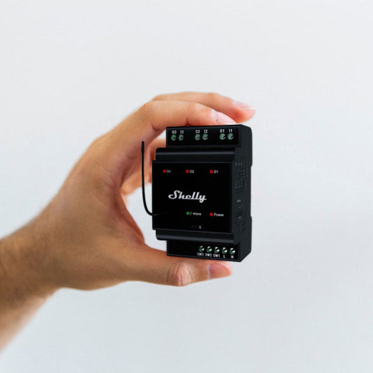 Shelly qubino wave pro 3 relais (zwart, z-wave)