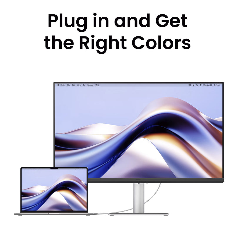 Load image into Gallery viewer, Benq ma270up voor macbook 27 4k uhd monitor (zilver, hdmi, usb-a, usb-c, audio)
