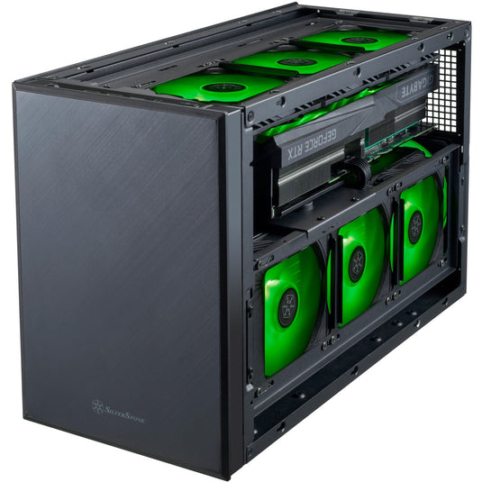 Silverstone sugo 17 mini tower behuizing (zwart | 2x usb-a | 1x usb-c)