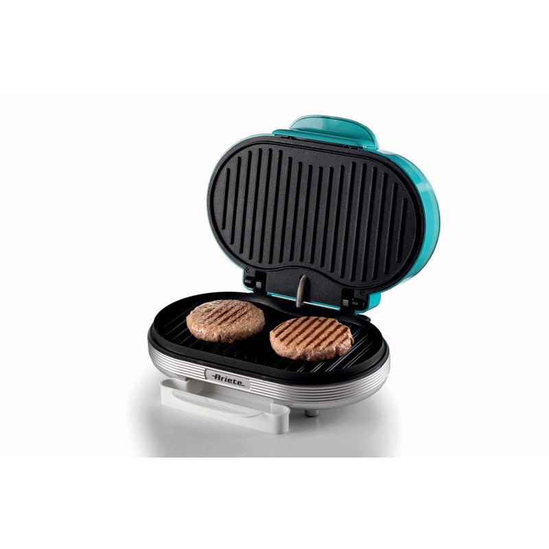 Load image into Gallery viewer, Ariete party time hamburger maker 0205 01 elektrische bakplaat (lichtblauw wit)
