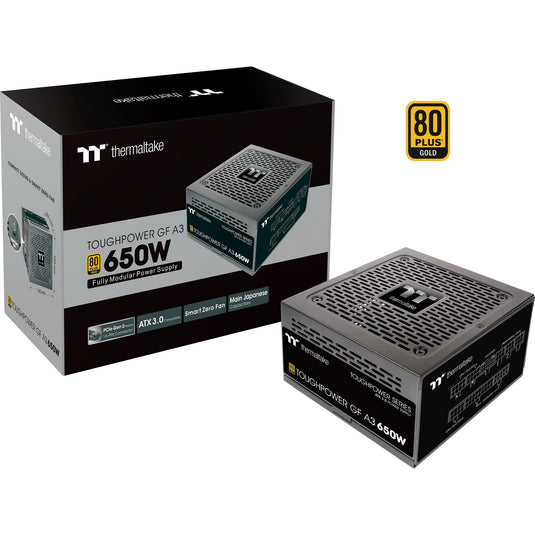 Thermaltake toughpower gf a3 gold - tt premium edition modulaire 650 watt voeding (zwart, 4x pcie)
