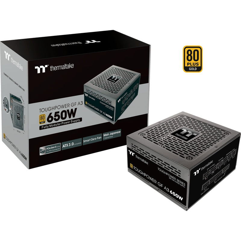 Load image into Gallery viewer, Thermaltake toughpower gf a3 gold - tt premium edition modulaire 650 watt voeding (zwart, 4x pcie)
