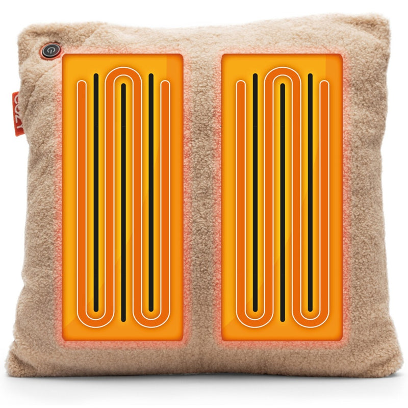 Load image into Gallery viewer, Cozy una woolly 45 x 45 cm draadloos warmtekussen (lichtbruin, powerbank 5000 mah)
