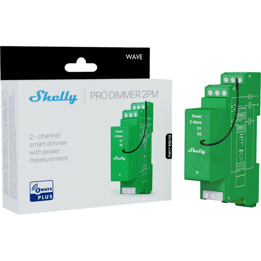 Shelly wave pro dimmer 2pm (groen)
