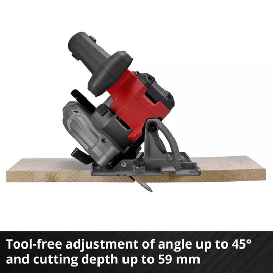 Einhell professional accu handcirkelzaag tp-cs 18 165 li bl - solo (rood zwart, power x-change, accu en oplader niet inbegrepen)