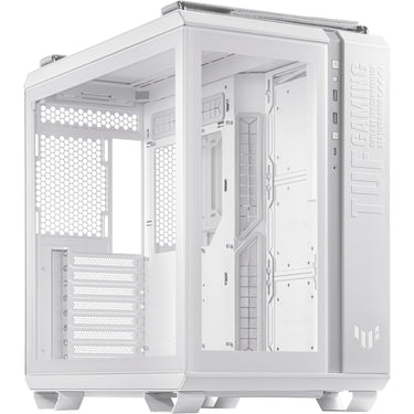 Asus tuf gaming gt502 midi tower behuizing (wit | 2x usb-a | 1x usb-c | tempered glass)