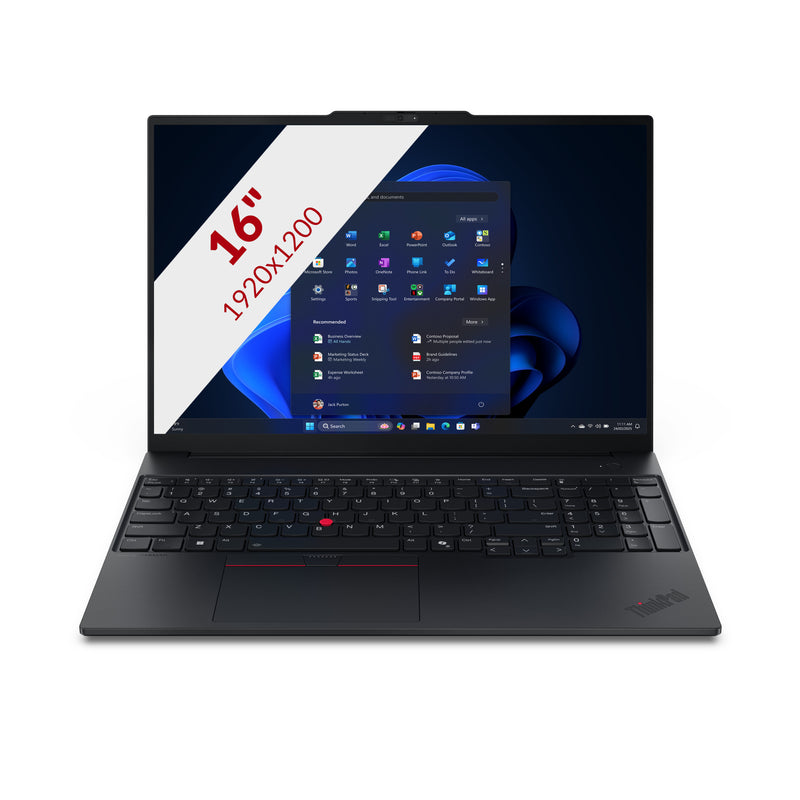 Load image into Gallery viewer, Lenovo thinkpad e16 gen 3 amd (21st005xmh) 16 laptop (zwart | ryzen 7 250 | radeon 780m | 32 gb | 1 tb ssd)
