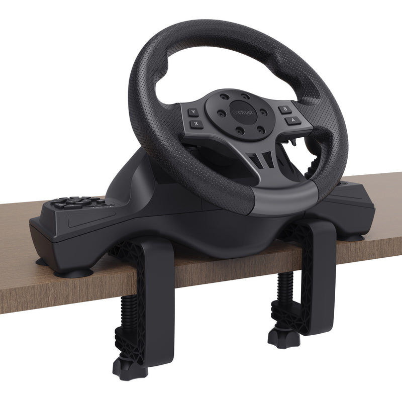 Load image into Gallery viewer, Trust gxt 289 movi racestuur stuur (zwart, pc, xbox series x s, switch, playstation 4)
