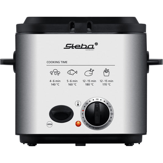 Steba df95f - minifriteuse fondue frituurpan (roestvrij staal zwart, 1,25 liter)