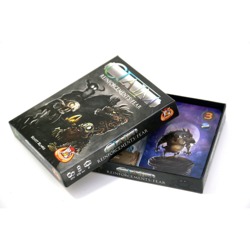 Load image into Gallery viewer, White goblin games claim reinforcements: fear kaartspel (nederlands, uitbreiding, 2 spelers, 25 minuten, vanaf 10 jaar)
