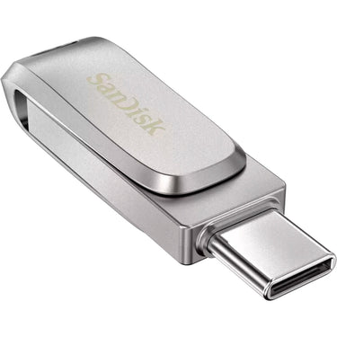 Sandisk ultra dual drive luxe 128 gb usb-stick (zilver, usb-a 3.2 gen 1, usb-c 3.2 gen 1)