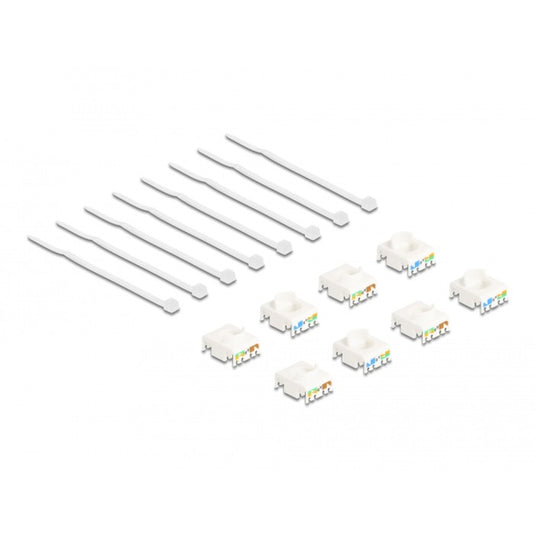 Delock rj45 jack > lsa cat 6a toolfree keystone module (meerkleurig, 8 stuks)