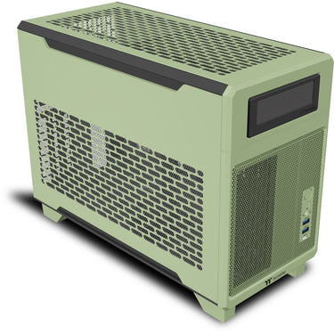 Thermaltake tr100 matcha green mini tower behuizing (lichtgroen | 2x usb-a | 1x usb-c)