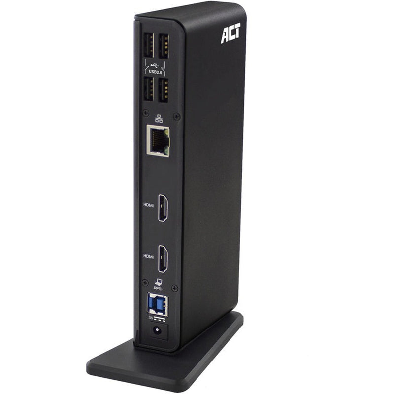 Load image into Gallery viewer, Act connectivity usb-c of usb-a dual monitor docking station (zwart)
