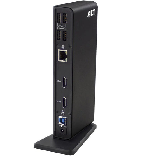 Act connectivity usb-c of usb-a dual monitor docking station (zwart)