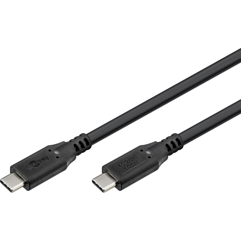 Load image into Gallery viewer, Goobay usb-c 4.0 > usb-c kabel (zwart, 1 meter)
