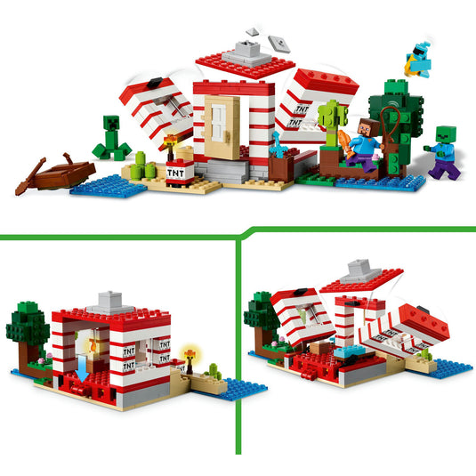 Lego minecraft - het tnt junglehuis constructiespeelgoed (21275)