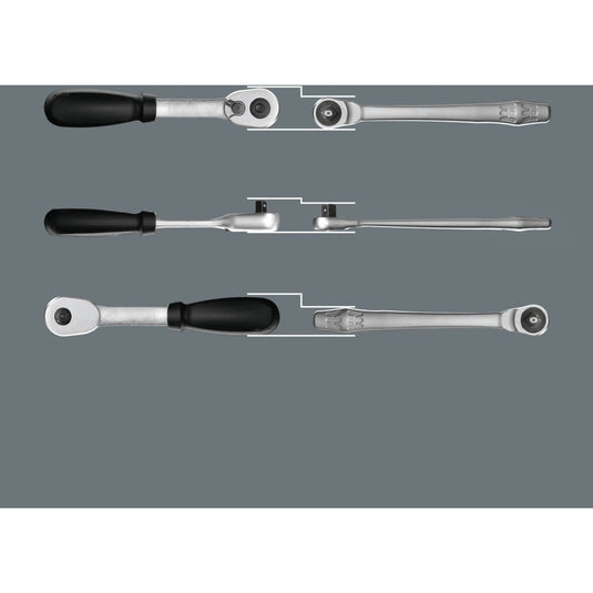 Wera 8100 sa 7 zyklop metal-ratelset doorsteekvierkant 1 4 gereedschapsset (28-delig)