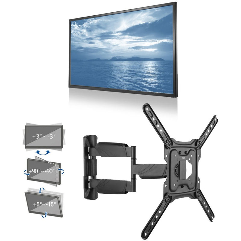 Load image into Gallery viewer, Tv-wandbeugel act ac8354 zwart 55 inch
