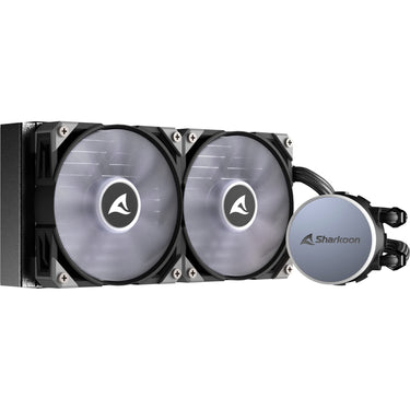 Sharkoon s70 rgb waterkoeling (zwart, 4-pins pwm fan-connector)