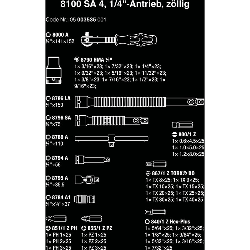 Load image into Gallery viewer, Wera 8100 sa 4 zyklop speed ratelset, 1 4 gereedschapsset (zwart groen, 41-delig, speedratel met draaibare kop)
