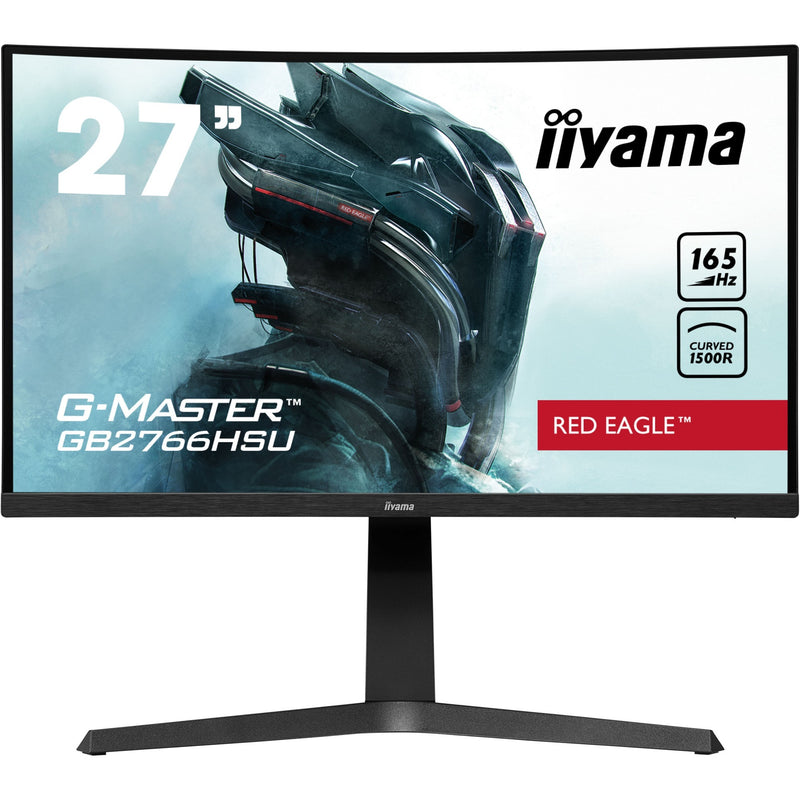 Load image into Gallery viewer, Iiyama g-master red eagle gb2766hsu-b1 27 curved gaming monitor (zwart, 2x hdmi, displayport, 2x usb-a, usb-b, 165 hz)
