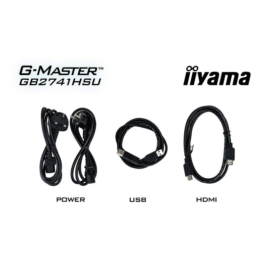Iiyama g-master black hawk gb2741hsu-b1 27 gaming monitor (zwart, hdmi, displayport, 2x usb-a, usb-b, 144 hz)