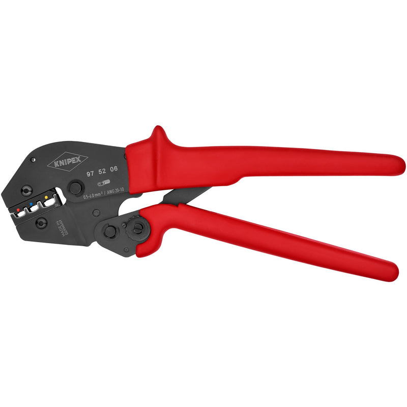 Load image into Gallery viewer, Knipex krimptang 97 52 06 (rood zwart, ovale krimp, openingsveer)
