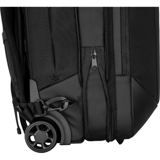 Targus 15.6” ecosmart mobile tech traveler rolling backpack trolley (zwart)