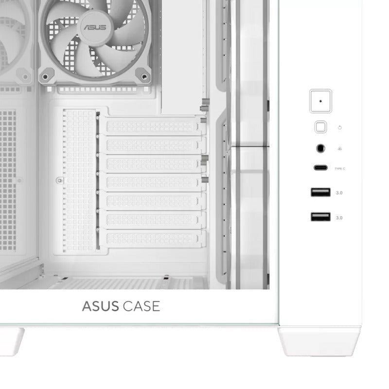 Load image into Gallery viewer, Asus a32 plus midi tower behuizing (wit | 2x usb-a | 1x usb-c | rgb | tempered glass)
