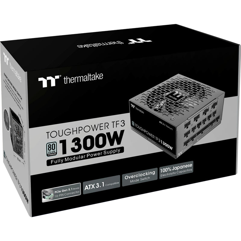 Load image into Gallery viewer, Thermaltake toughpower tf3 modulaire 1300 watt voeding (zwart, 6x pcie)
