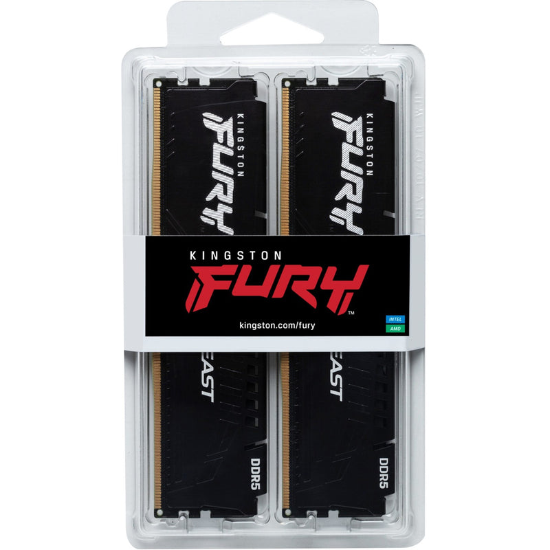 Load image into Gallery viewer, Kingston fury beast 32 gb ddr5-5200 (2x 16 gb) werkgeheugen (zwart, kf552c40bbk2-32, xmp 3.0)
