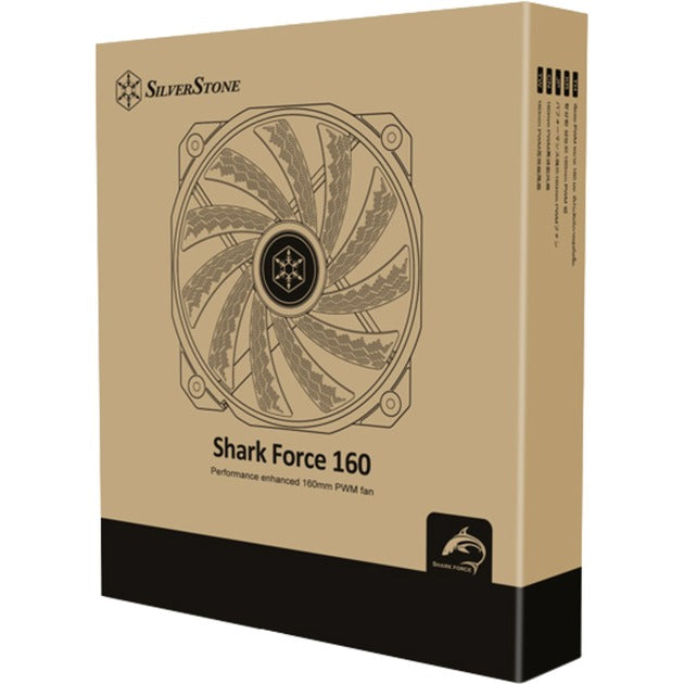 Load image into Gallery viewer, Silverstone shark force 160 case fan (zwart, 160 x 160 x 27 mm, pwm)
