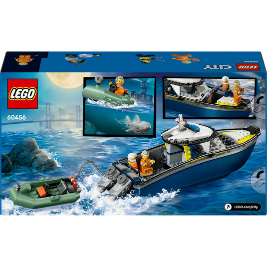 Lego ® city achtervolging met politieboot, drijft echt - 60456
