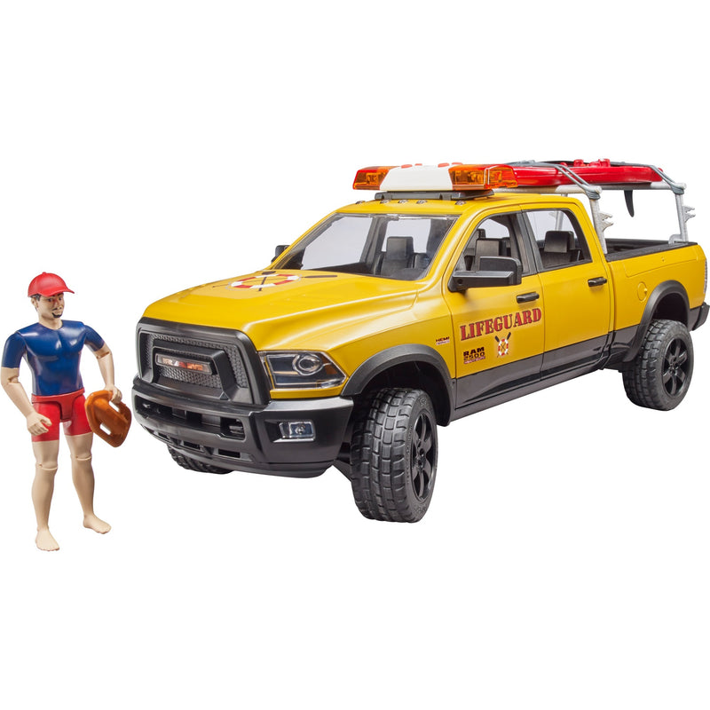 Load image into Gallery viewer, Bruder dodge ram 2500 reddingsbrigadeauto met strandwacht modelvoertuig (02506)
